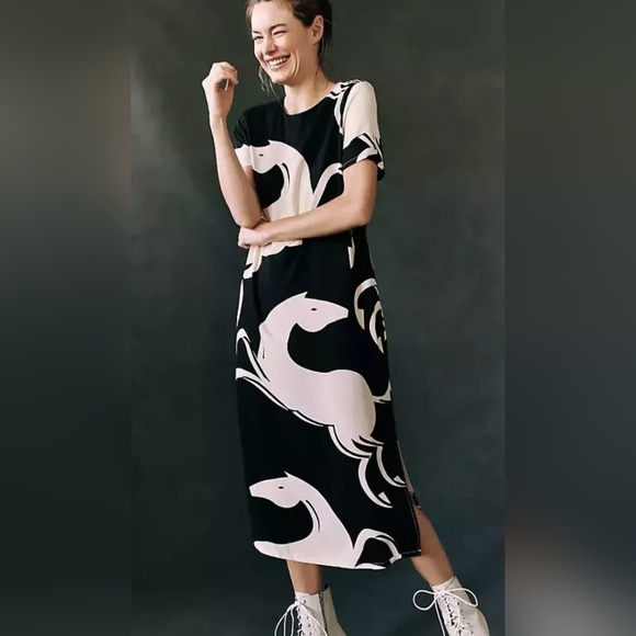 NWT Anthropologie Corey Lynn Calter Caballos Midi Dress SP - Picture 1 of 4